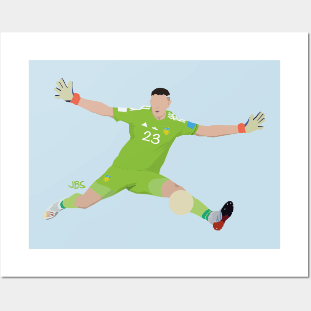 Dibu Emiliano Martinez Goalkeeper Wall Art by jbsgrafico